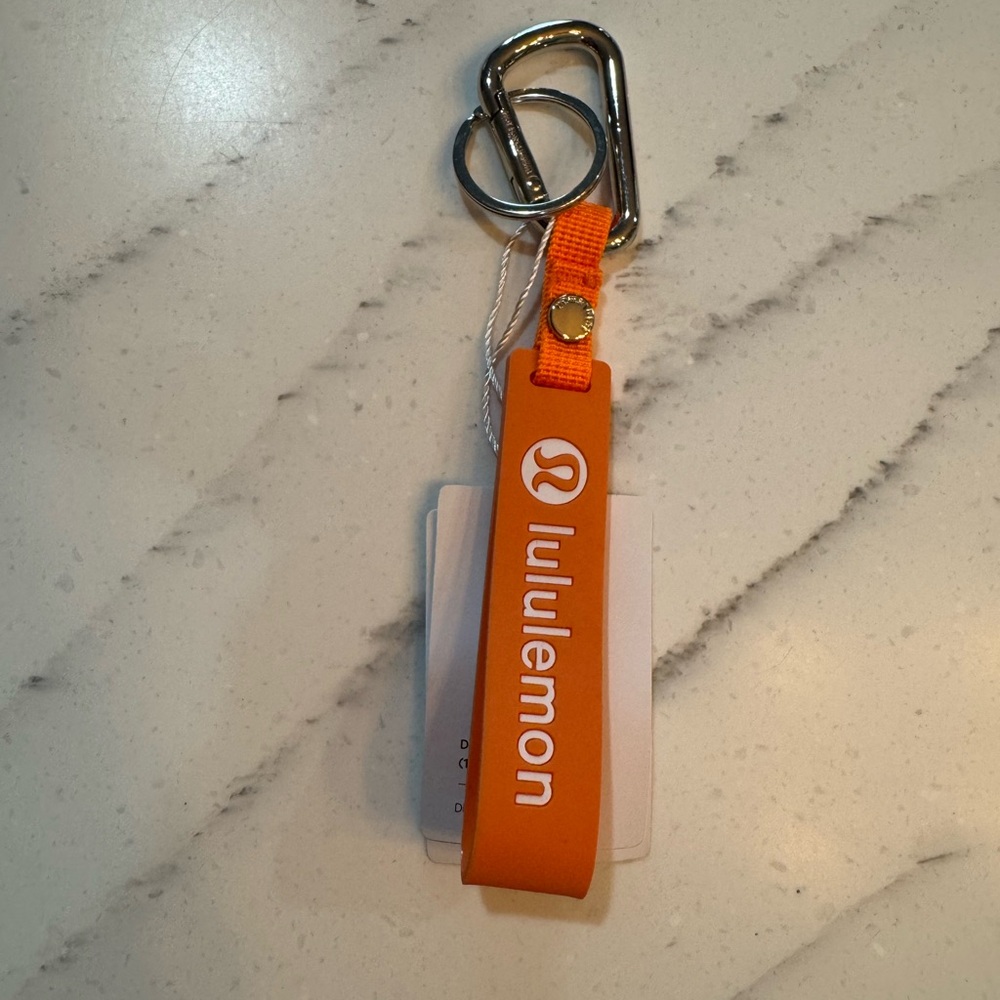 Lululemon Athletica Vibrant Orange Keychain